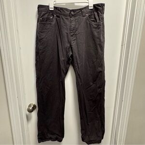 Prana Men’s Flannel Lined Bronson Canvas Pants 38x31 Dark Grey 5 Pocket Comfort